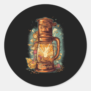 Cold Brew Coffee Maker Iced Coffee Barista Caffein Classic Round Sticker