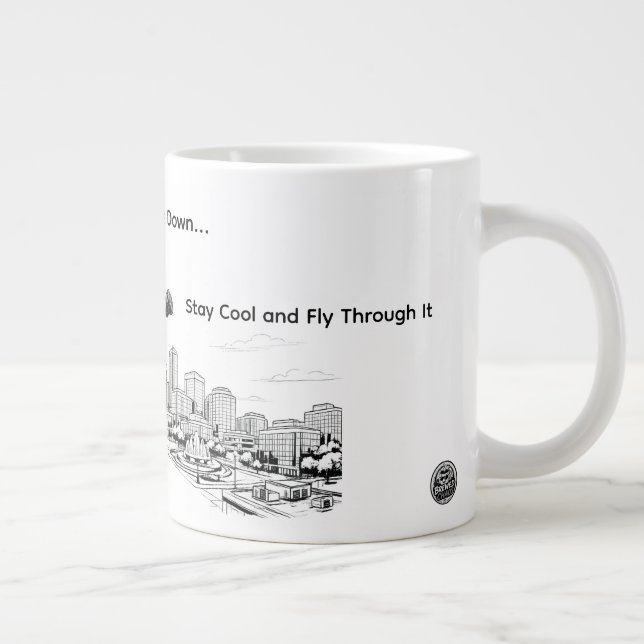 Cold Brew Cruiser – When Life Melts Down Stay Cool Large Coffee Mug (Right)