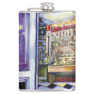 Cold Brew in a Hot Deli Hip Flask