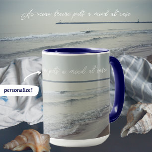 Cold calm sea on a winter day mug