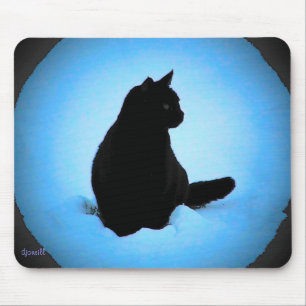 Cold Cat by djoneill Mouse Pad