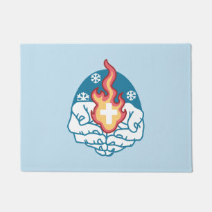 Cold Change, Faith's Fire - Motivational Christian Doormat