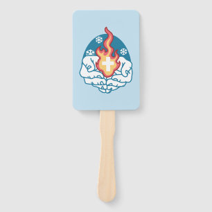 Cold Change, Faith's Fire - Motivational Christian Hand Fan