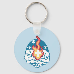 Cold Change, Faith's Fire - Motivational Christian Key Ring