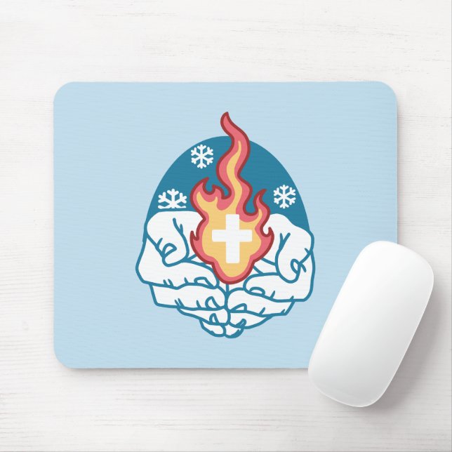 Cold Change, Faith's Fire - Motivational Christian Mouse Pad (With Mouse)