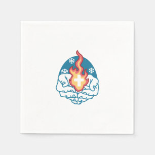 Cold Change, Faith's Fire - Motivational Christian Napkin