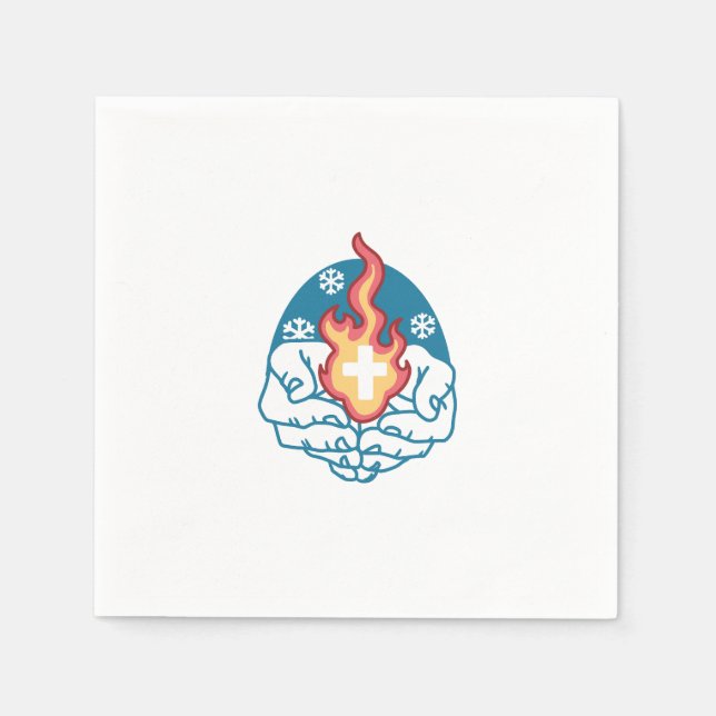 Cold Change, Faith's Fire - Motivational Christian Napkin (Front)