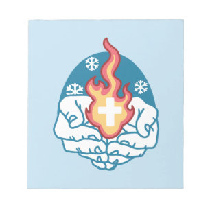 Cold Change, Faith's Fire - Motivational Christian Notepad