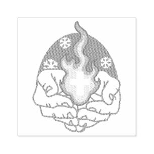 Cold Change, Faith's Fire - Motivational Christian Rubber Stamp