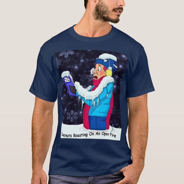 Cold Christmas Caroler T-Shirt (Front)