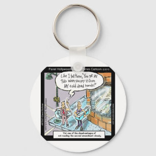 Cold Clean Hands W/Guns Funny Gifts & Tees Key Ring