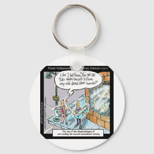 Cold Clean Hands W/Guns Funny Gifts & Tees Key Ring