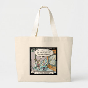 Cold Clean Hands W/Guns Funny Gifts & Tees Large Tote Bag
