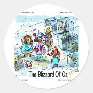 Cold Day In Oz Funny Tees Mugs Cards & Gifts Classic Round Sticker