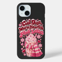 Cold Days Warm Hearts Pink Lattes Christmas