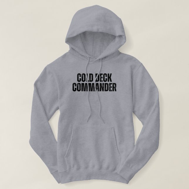 Cold Deck Commander Fishing Hoodie (Design Front)