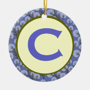 Cold Egypt Monogram Ceramic Ornament