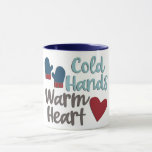 Cold Hands Warm Heart Mug<br><div class="desc">Mugs
Cold Hands Warm Heart
Christmas/Winter Themed
Festive/Cute/Unique
Customisable</div>