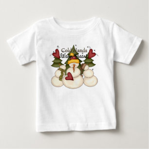 Cold Hands Warm Heart Snowman Infant Long Sleeve Baby T-Shirt