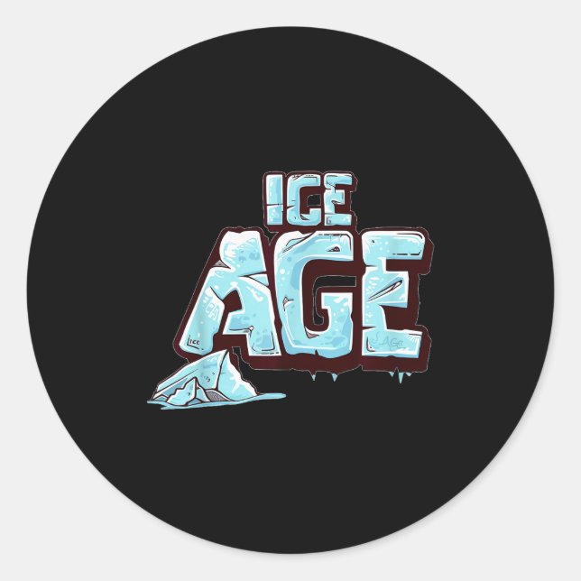 Cold Ice Age Season Costume For Kids And Adults  Classic Round Sticker (Front)