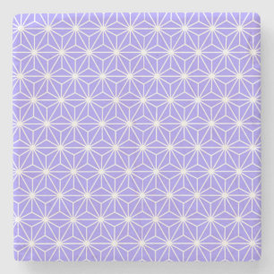 Cold Lilac Art Deco Style Triangles Pattern Stone Coaster