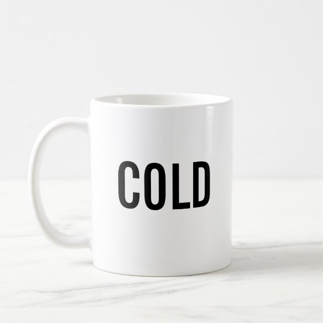 Cold minimalist white mug  (Left)