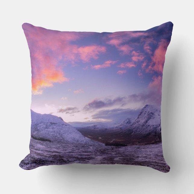 Cold Mountains Throw Pillow (Front)