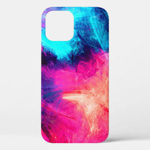 Cold multicolor beautiful futuristic pattern. Abst iPhone 12 Case