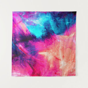 Cold multicolor beautiful futuristic pattern. Abst Tapestry