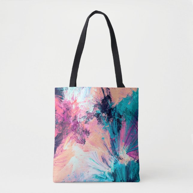 Cold multicolor beautiful futuristic pattern. Abst Tote Bag (Front)
