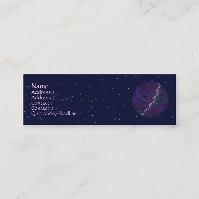 Cold Oak Moon Mini Business Card (Front)