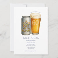 Cold One for the Old One 60th Birthday Male