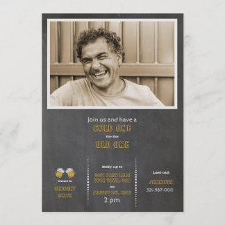 Cold One for the Old One Invitation