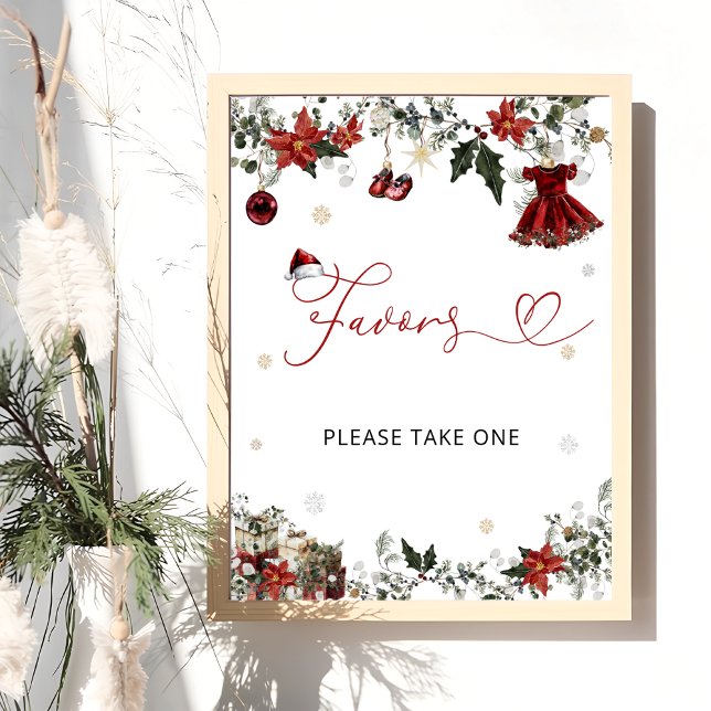 Cold Outside Christmas Girl Baby Shower Favours Poster (Creator Uploaded)