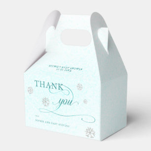 Cold Outside Rhinestone Glitter Winter Baby Shower Favour Box