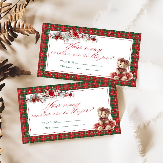 Cold Outside Teddy Bear How Many Candies Enclosure Card (Creator Uploaded)