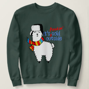 Cold Outside Ugly Christmas sweater Funny Llama