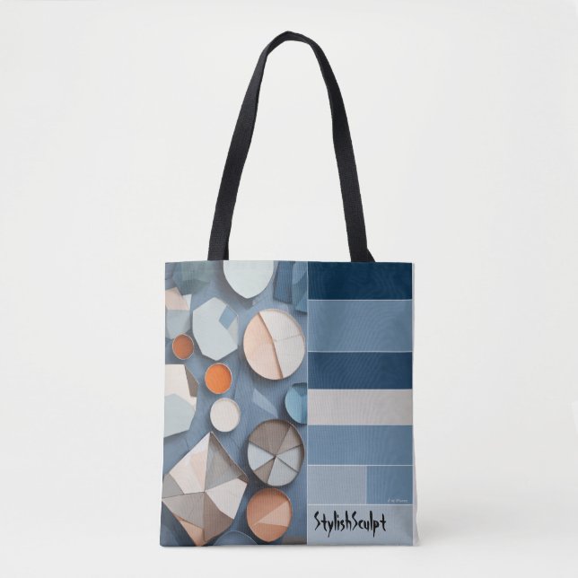  Cold Polygonal Colour Palette Tote Bag (Front)