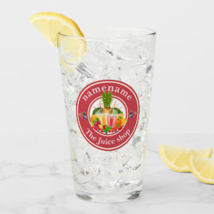 Cold Pressed Juice Smoothies fruit shop logo name Glass