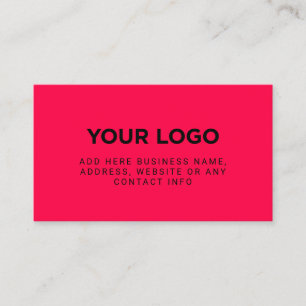 Cold Red Simple Company Logo Business Card