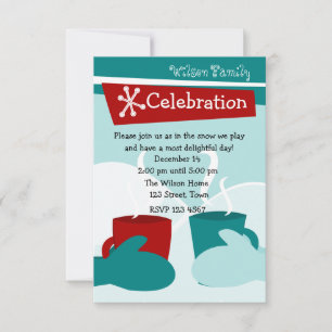Cold Snow Warm Mittens Invitation