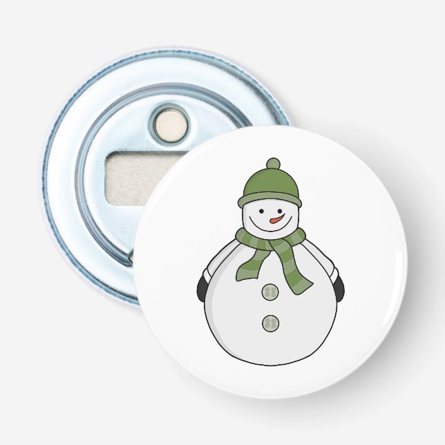 Cold snowman bottle opener (Front)