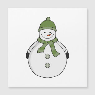 Cold snowman magnetic invitation