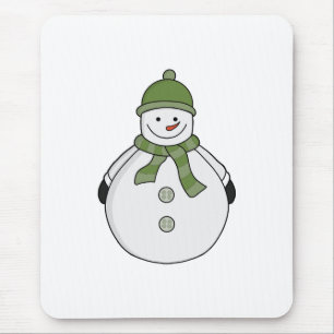 Cold snowman mouse pad