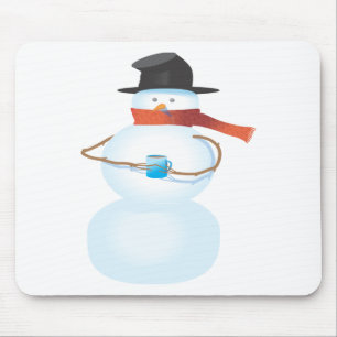 Cold Snowman Mouse Pad