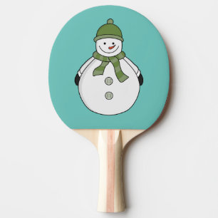 Cold snowman ping pong paddle