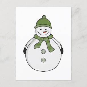 Cold snowman postcard