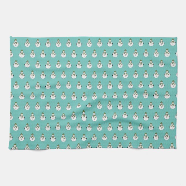 Cold snowman tea towel (Horizontal)