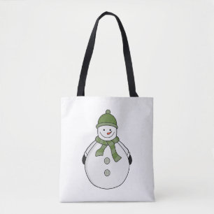 Cold snowman tote bag
