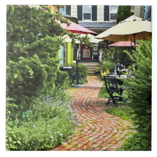 Cold Spring NY - Outdoor Dining on the Patio Ceramic Tile